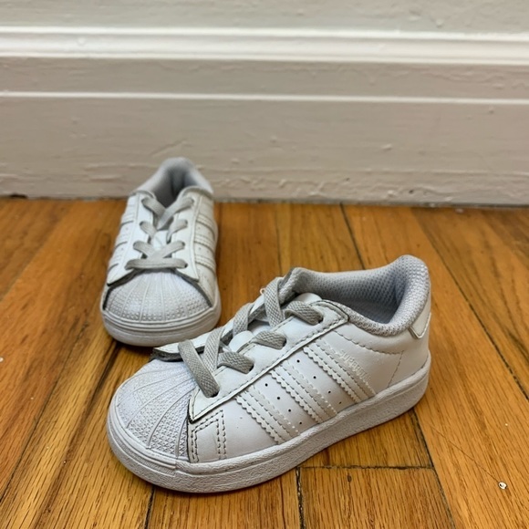 adidas Other - 𝅺ADIDAS Superstar Sneaker Toddler Size 6K Solid White